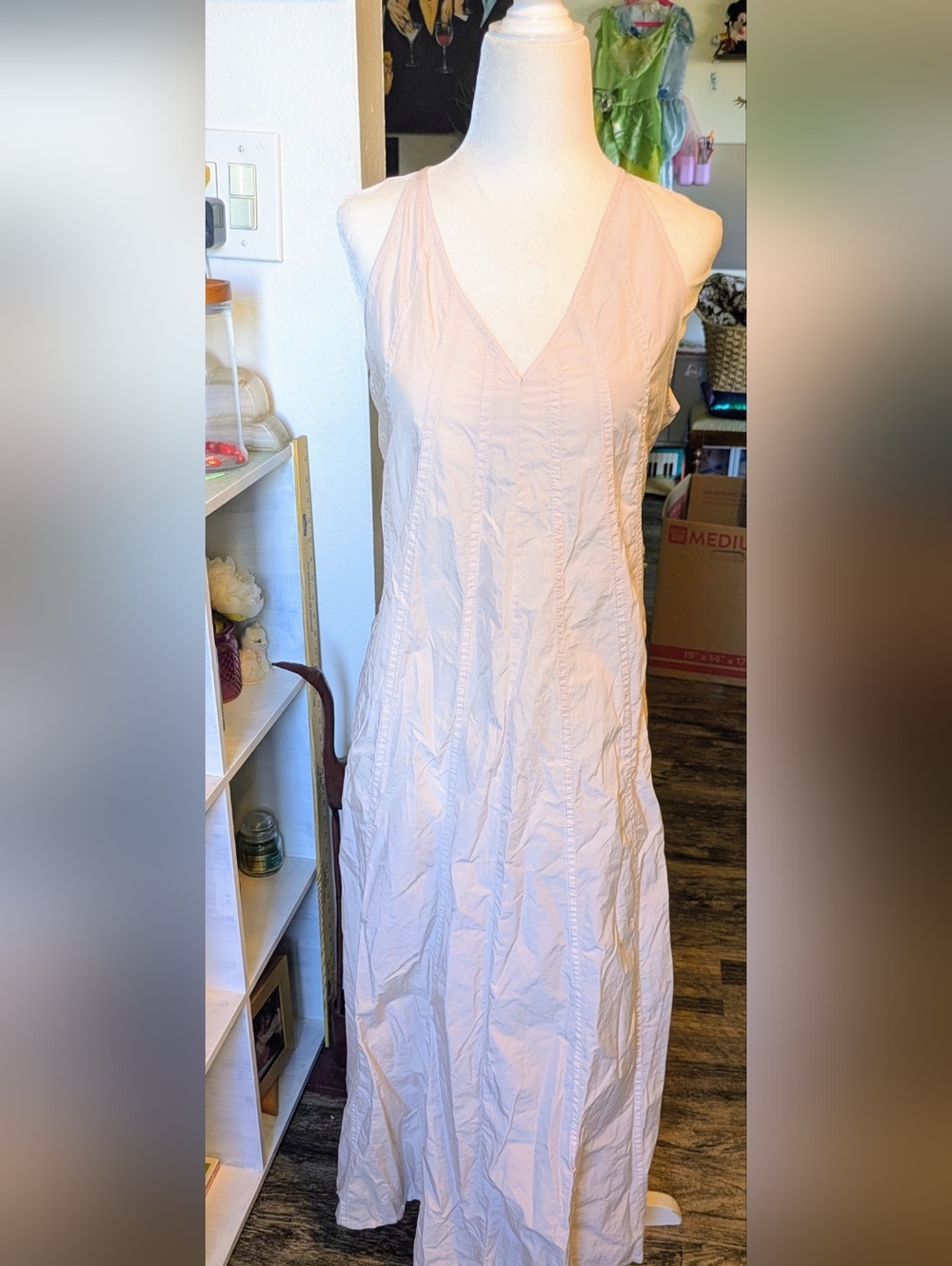 Athleta Canopy Parachute Dress XS Neutral Tie Back Pockets Minimalist
Trendy